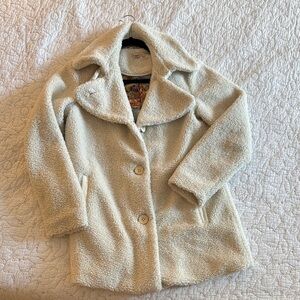 Faherty Cream Teddy Jacket Cozy Texture
